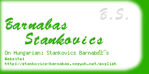 barnabas stankovics business card